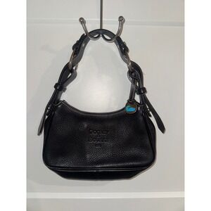 Dooney Bourke Black Leather Shoulder Bag Authentic Designer Purse